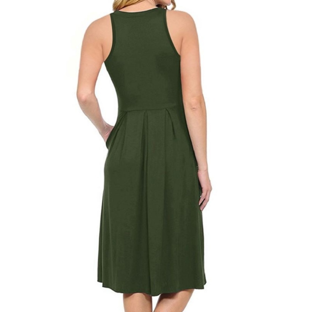 LAST ONE! Cotton Summer Dress with Pockets - Picture 4 of 8